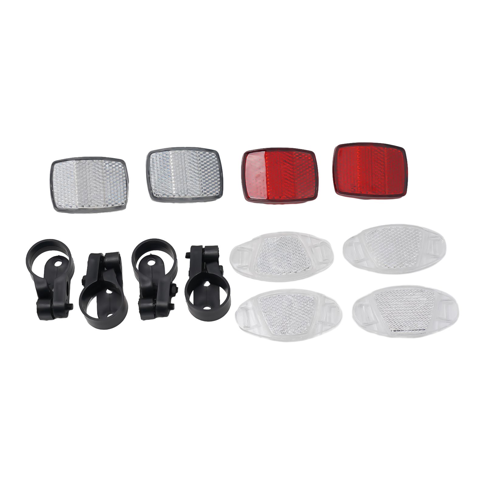 Spoke Reflector Set - ชุดสะท้อนแสงติดซี่ล้อหน้า-หลัง พร้อมขายึด สำหรับจักรยาน วัสดุ ABS สีดำ/แดง/ขาว/เหลือง
