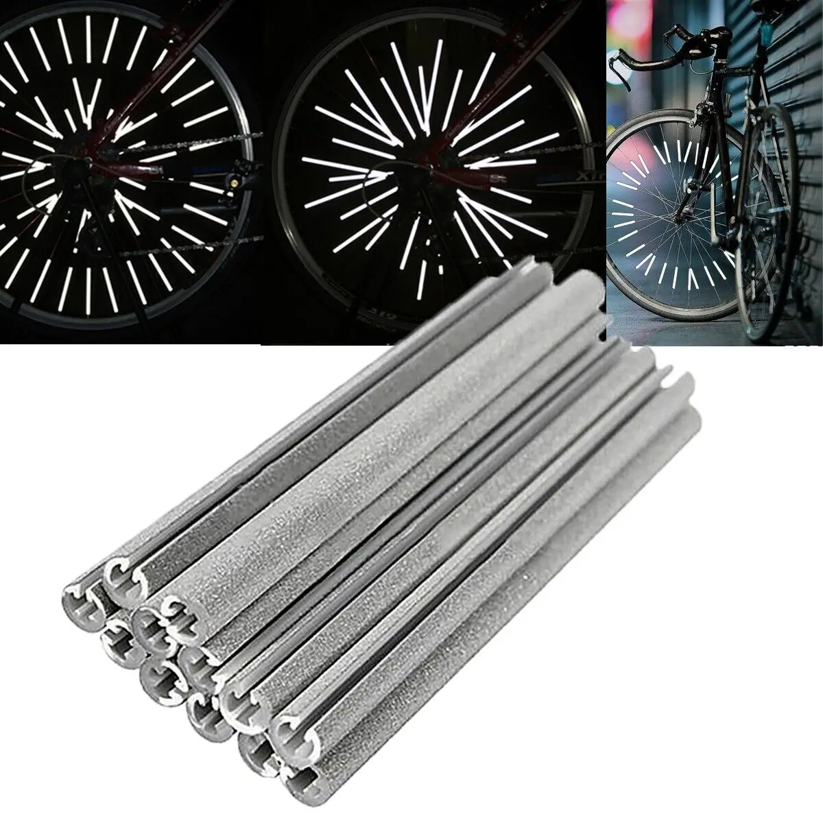Spoke Reflector Set - ชุดสะท้อนแสงติดซี่ล้อจักรยาน ABS ความแข็งแรงสูง 12 ชิ้น/ชุด อุปกรณ์เสริมจักรยาน