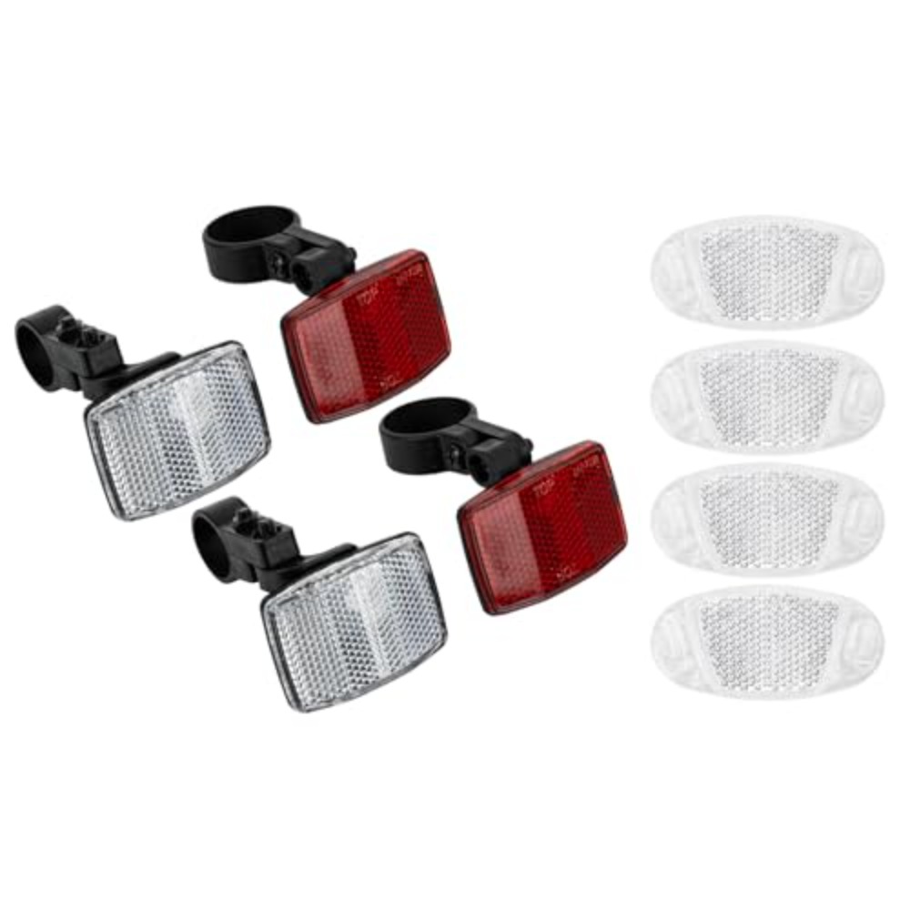 Spoke Reflector Set - ชุดสะท้อนแสงจักรยาน 8 ชิ้น ชุดสะท้อนแสงเพื่อความปลอดภัยในการขับขี่กลางคืน สำหรับแฮนด์จักรยาน เสาอาน