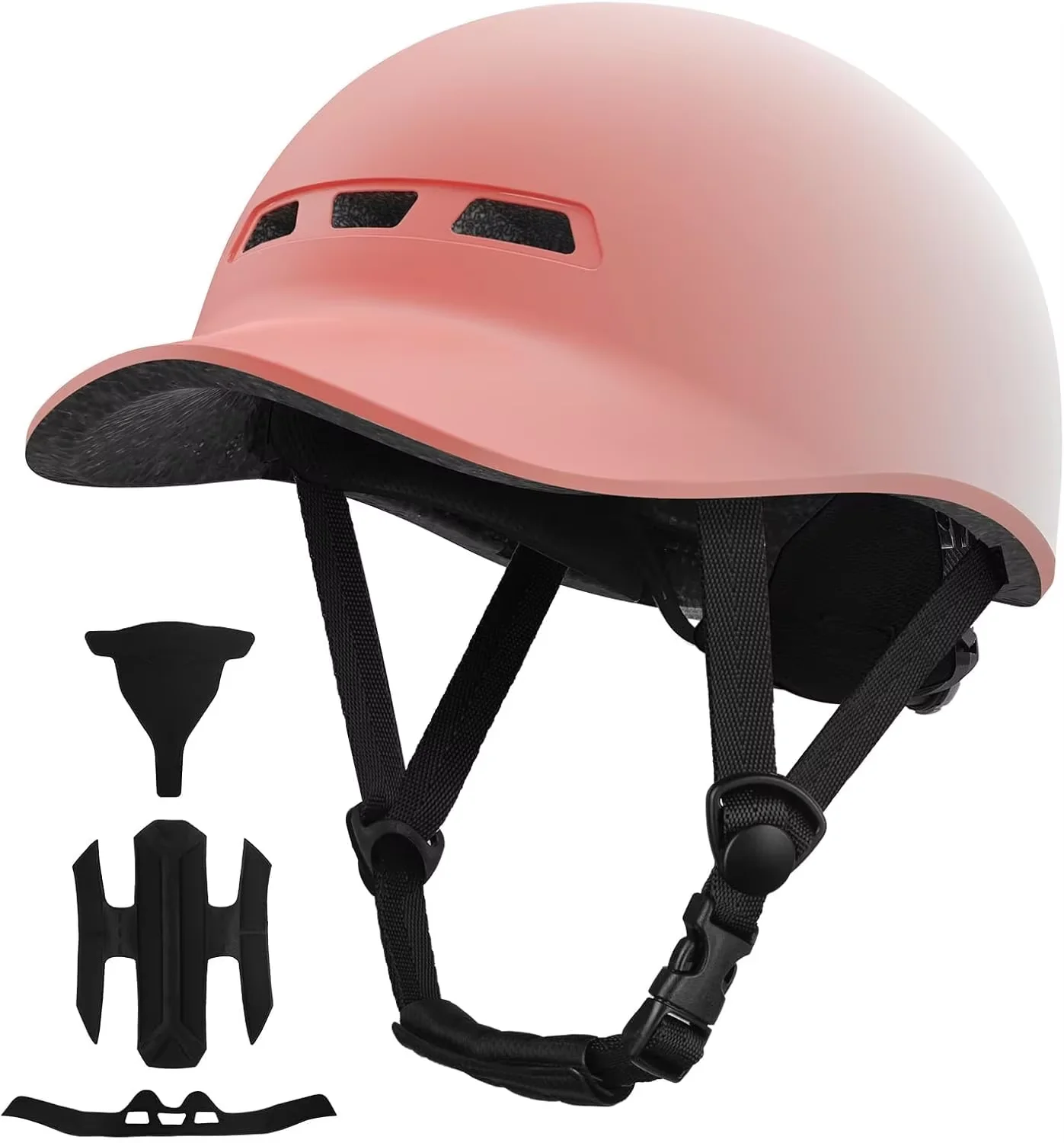 Commute Cycling Helmet - หมวกกันน็อคจักรยาน, หมวกกันน็อคมอเตอร์ไซค์สำหรับผู้ชาย, หมวกจักรยานเสือภูเขา - หมวกปั่นจักรยานสำหรับผู้ใหญ่แบบปรับได้, สไตล์หมวกเบสบอล,