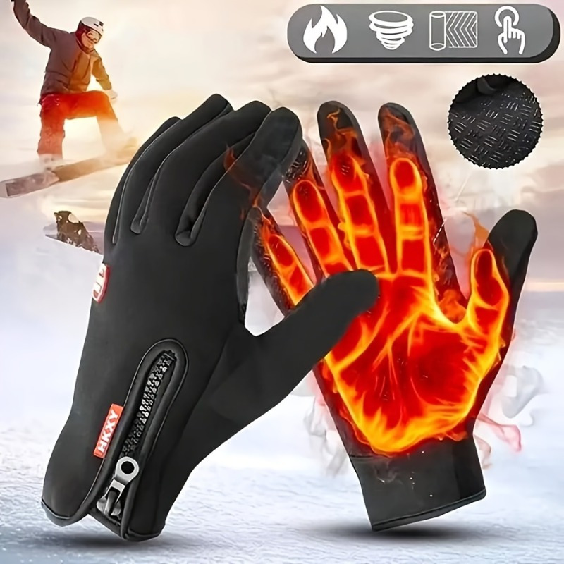 Winter Cycling Commute - ถุงมือปั่นจักรยานแฟชั่นฤดูหนาวแบบเรียบง่ายสำหรับผู้ชายและผู้หญิง ถุงมือหน้าจอสัมผัสอุ่นๆ สำหรับกิจกรรมกลางแจ้ง ปั่นจักรยาน เดินทาง ตกปลา