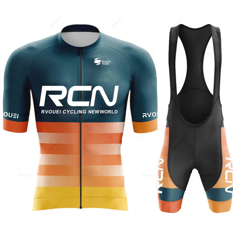 Cycling Community - ชุดเสื้อจักรยานแขนสั้นสำหรับผู้ชาย Rvouei Team 2026 สำหรับฤดูร้อน ชุด