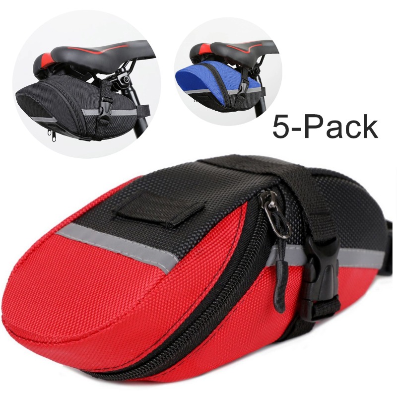 Saddle Bag Under Seat - กระเป๋าใต้อานจักรยานแบบ 5 ชิ้น ชุดอุปกรณ์เสริมสำหรับปั่นจักรยาน กระเป๋าเก็บของขนาด 3