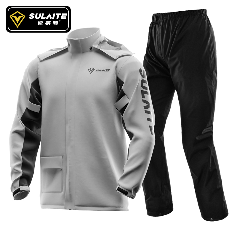 Cycling Rain Jacket Commute - SULAITE รถจักรยานยนต์เสื้อกันฝนผู้ชายกันน้ํากลางแจ้ง Rainwear รองเท้า Ultrathin Rain