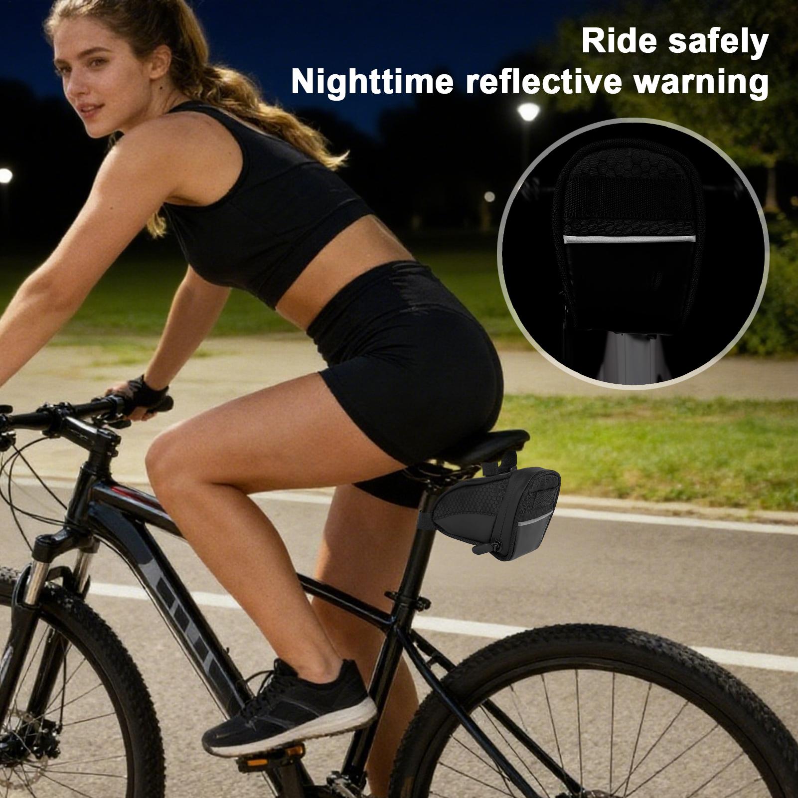 Saddle Bag Under Seat - กระเป๋าซิปขนาดใหญ่สำหรับจักรยาน กระเป๋าเก็บของกันน้ำใต้เบาะสำหรับจักรยาน สำหรับใส่ไฟท้าย เครื่องมือ สำหรับจักรยานเสือภูเขา จักรยานไฟฟ้า