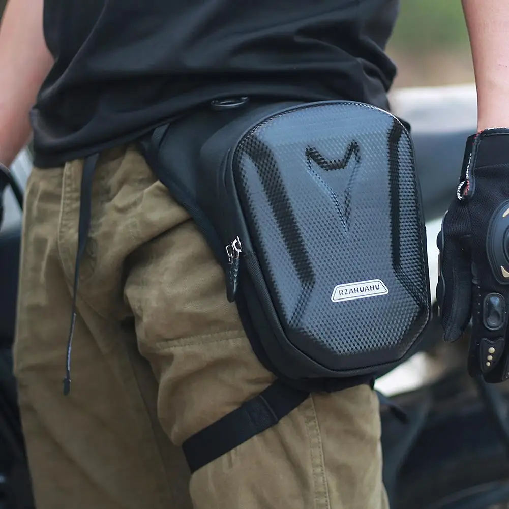 Cycling Commute Bag - มอเตอร์ไซด์วางเอวกระเป๋าขาEVA Hard Shellรถจักรยานยนต์ขากระเป๋าด้านข้างกลางแจ้งสบายๆเอวแพ็คจักรยานกระเป๋าถือHip Bum Pack