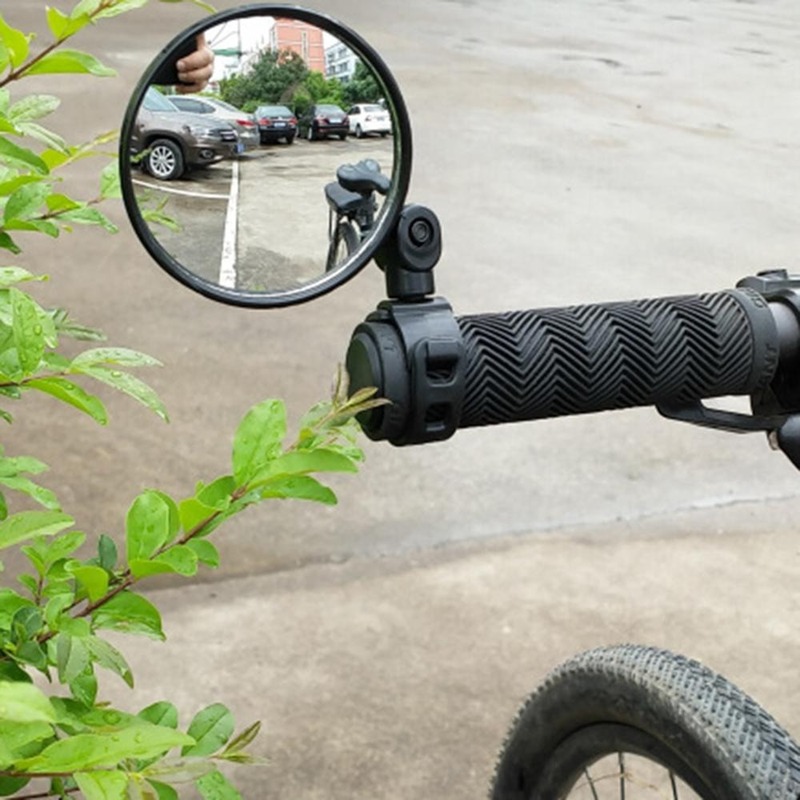 Mirror Handlebar Convex - กระจกมองหลังจักรยานติดแฮนด์ กระจกมองหลังสำหรับปั่นจักรยานเสือภูเขา กระจกมองหลังซิลิโคนติดแฮนด์ กระจกมองหลังแบบมุมกว้าง