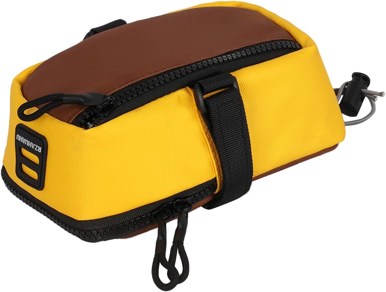Saddle Bag Under Seat - กระเป๋าใส่จักรยานแบบขยายได้ขนาดใหญ่ กระเป๋าใต้เบาะกันน้ำสำหรับจักรยานเสือภูเขา จักรยานถนน และจักรยานสำหรับเดินทาง สีเหลือง
