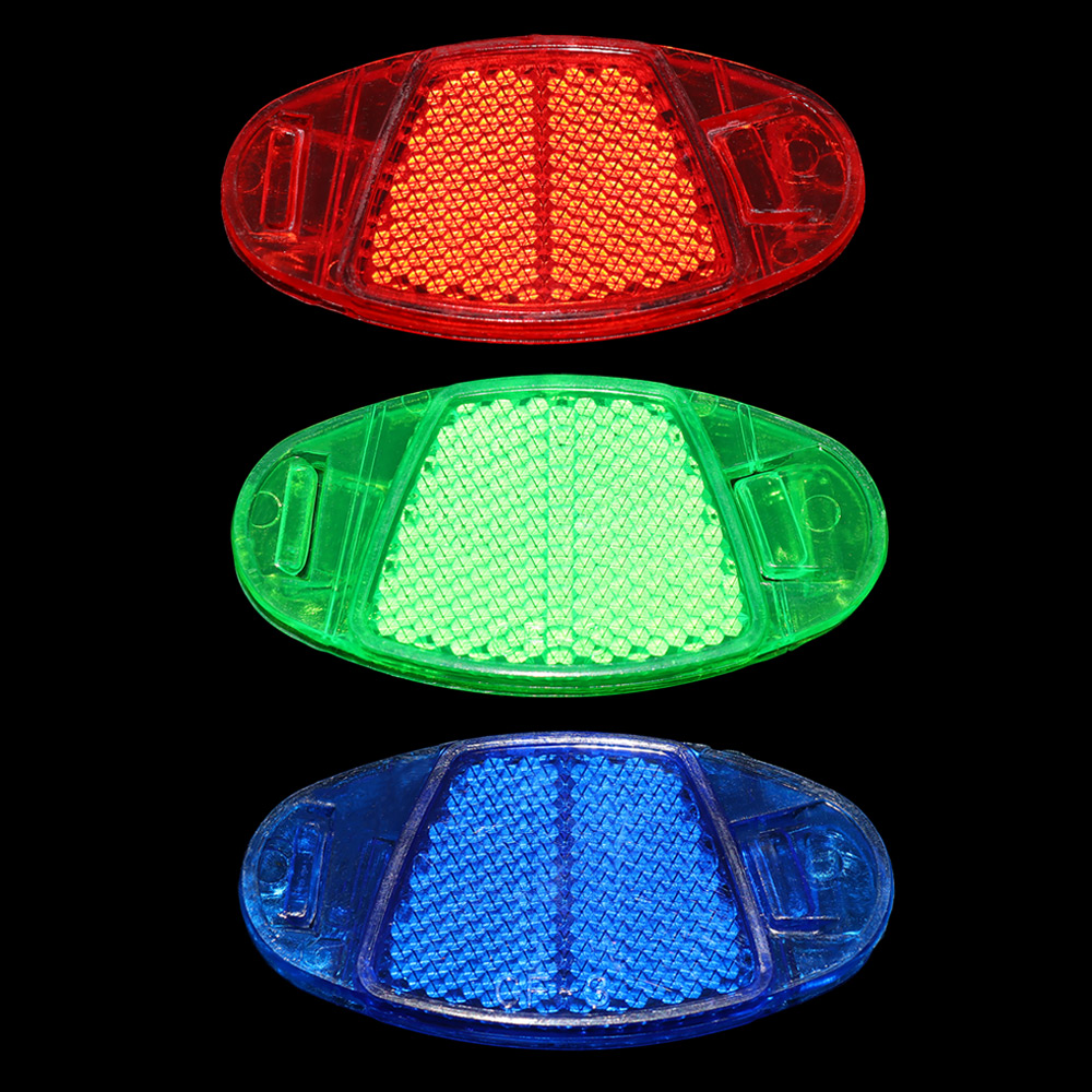Spoke Reflector Set - แผ่นสะท้อนแสงสำหรับติดรถจักรยาน4ชิ้น/เซ็ต, ไฟเตือนความปลอดภัยขอบล้อโคมไฟสะท้อนแสงติดคลิปหนีบวินเทจ