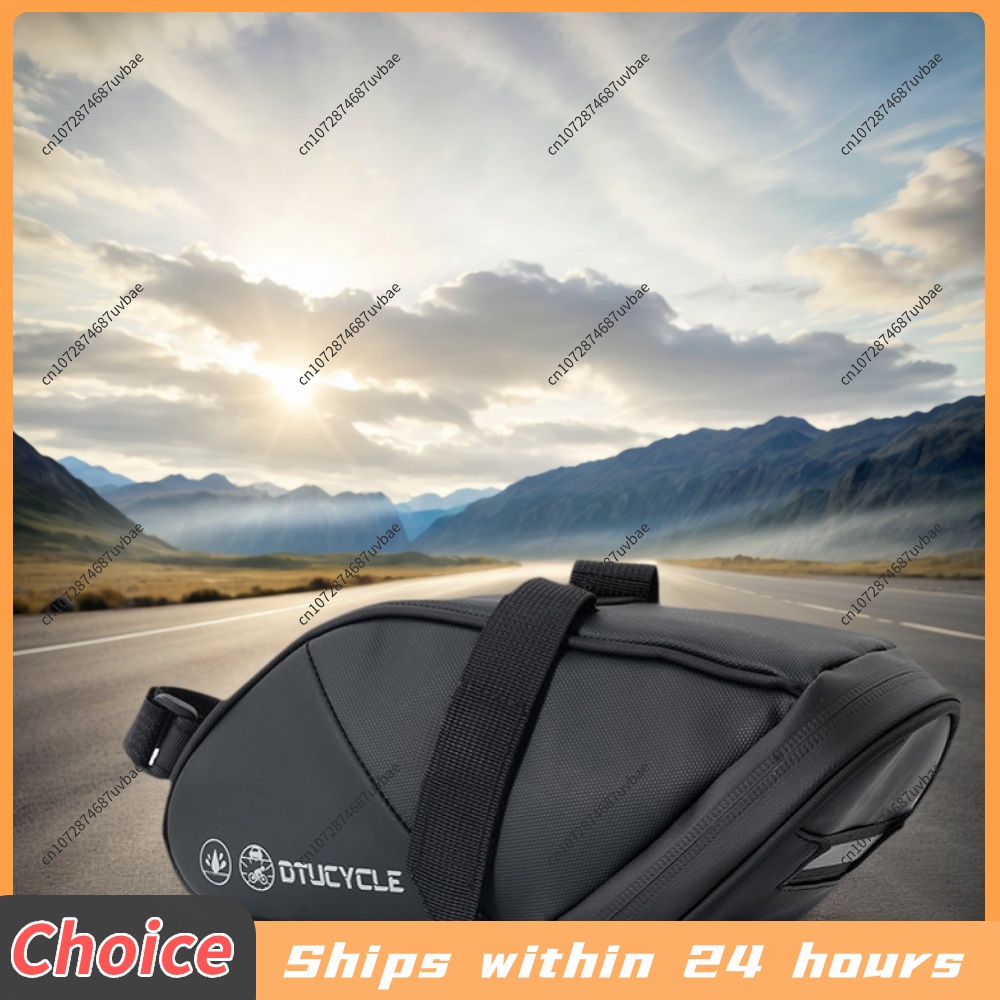 Saddle Bag Under Seat - กระเป๋าใต้เบาะจักรยานพร้อมสายรัด - กระเป๋าอานจักรยานความจุขนาดใหญ่ ทำจากไนลอน พร้อมแถบสะท้อนแสง สำหรับจักรยานเสือภูเขาและจักรยานถนน