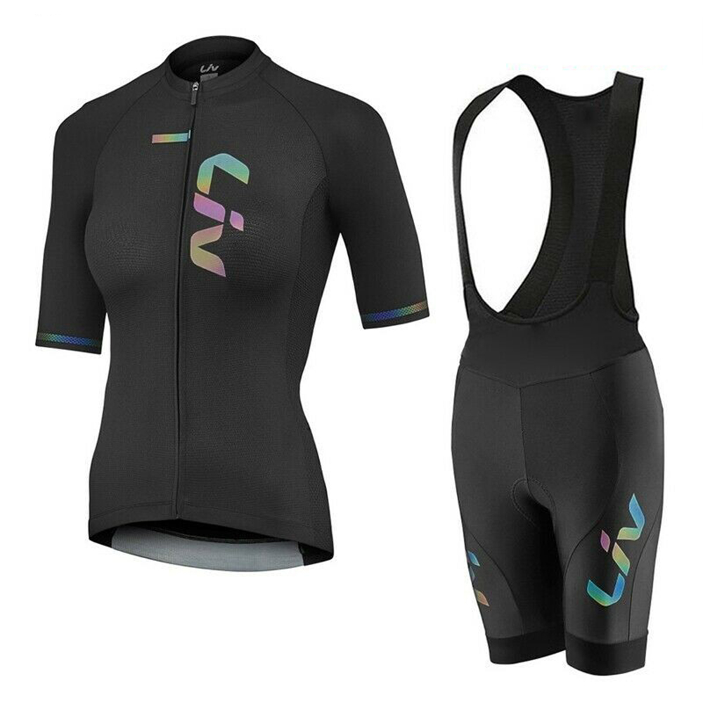 Cycling Community - ชุดกางเกงขาสั้นสำหรับเสื้อเจอร์ซีย์นักปั่นชุดปั่นจักรยานเสือภูเขาแขนสั้น19D ผู้หญิงชุดปั่นจักรยานเสื้อสำหรับใส่ปั่นจักรยานเสื้อสำหรับผู้หญิง