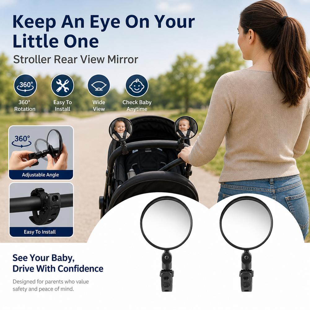 กระจกมองหลังจักรยานแบบปรับได้  - Mirror Handlebar Convex บทวิจารณ์และราคา
