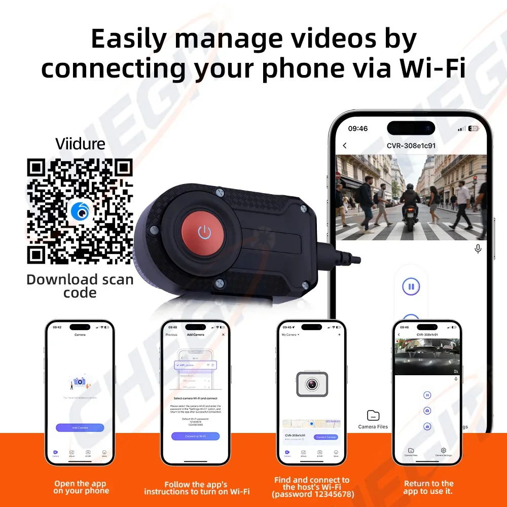 กล้องบันทึกภาพมอเตอร์ไซค์ 2K H - Cycling Loop บทวิจารณ์และราคา