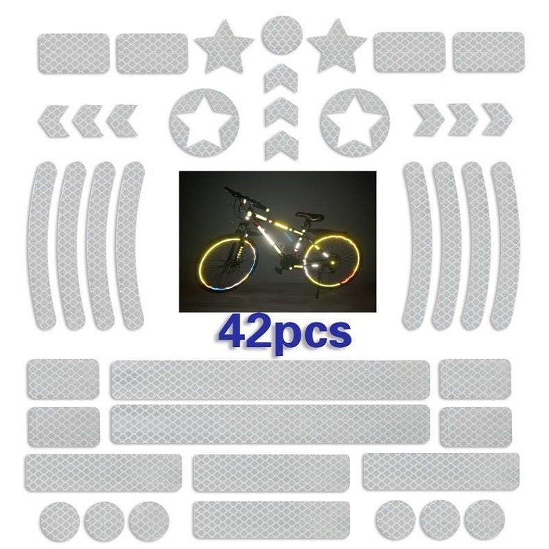 สติกเกอร์สะท้อนแสงติดล้อขนาด42 - Spoke Reflector Set บทวิจารณ์และราคา