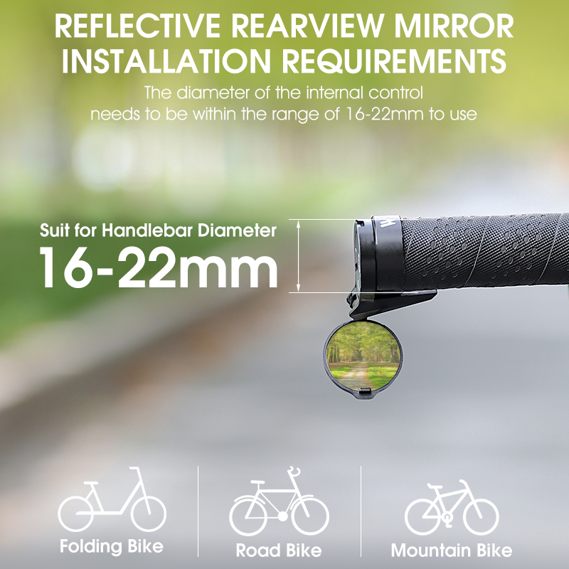 WEST BIKING HD กระจกมองหลังจัก - Mirror Handlebar Convex บทวิจารณ์และราคา