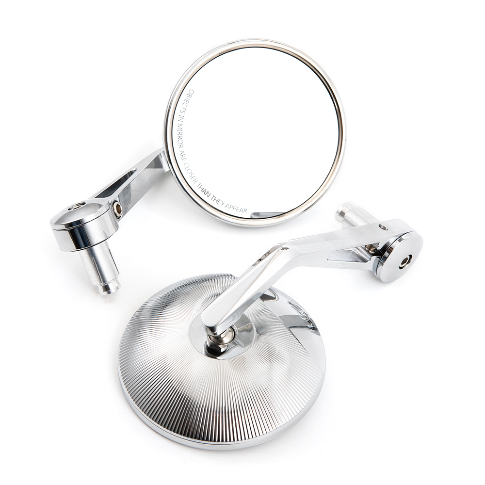 Evomosa รถจักรยานยนต์ Chrome น - Mirror Handlebar Convex บทวิจารณ์และราคา