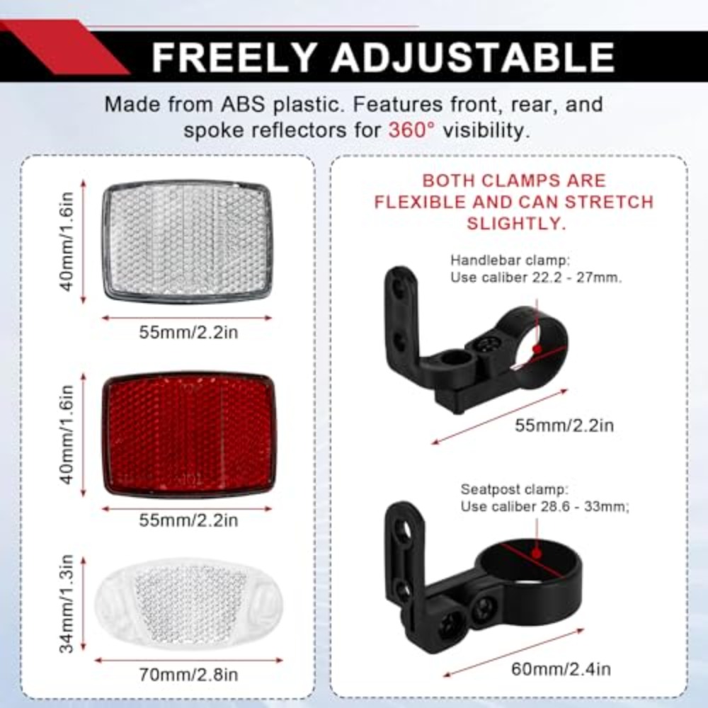 ชุดสะท้อนแสงจักรยาน 8 ชิ้น ชุด - Spoke Reflector Set บทวิจารณ์และราคา
