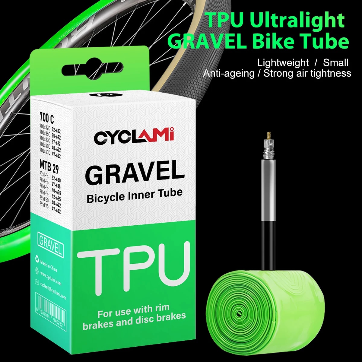 Cyclami ยางล้อจักรยานเสือหมอบเ - Inner Tube 700C บทวิจารณ์และราคา