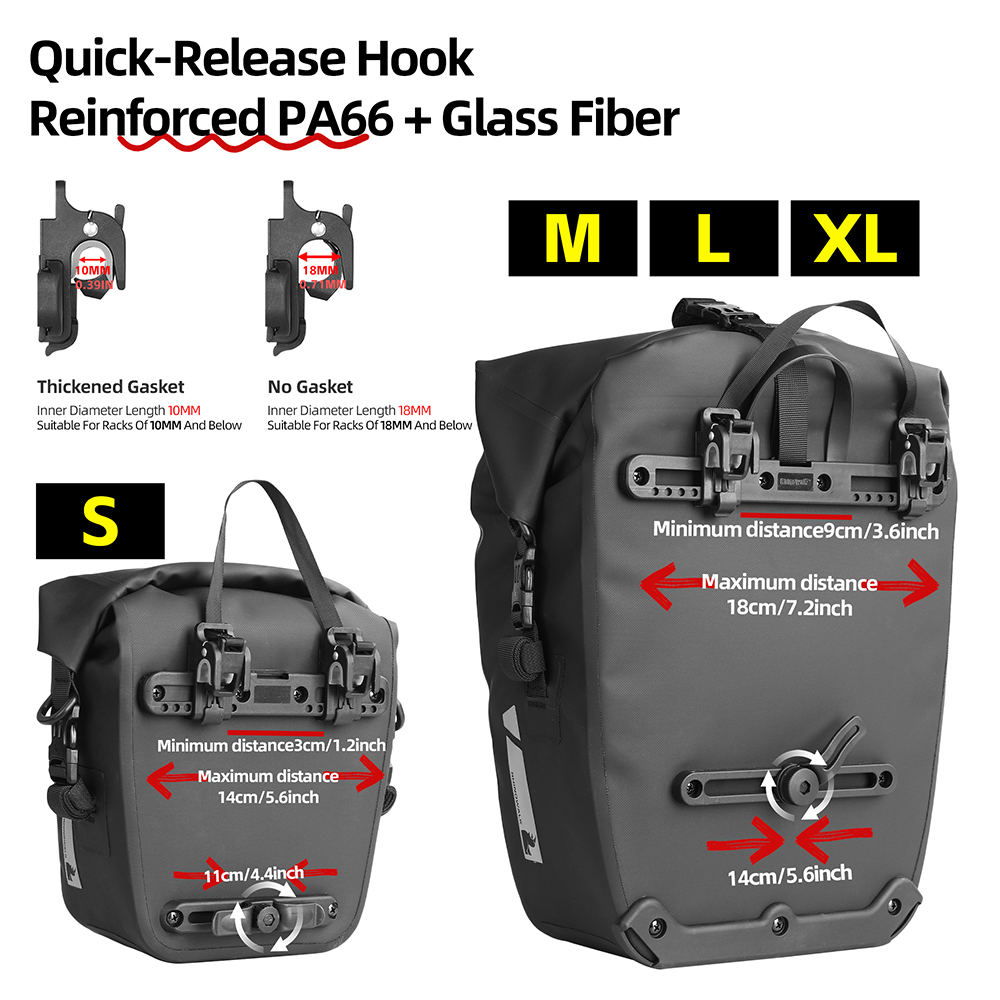 กระเป๋าจักรยาน Rhinowalk ขนาด  - Cycling Commute Bag บทวิจารณ์และราคา