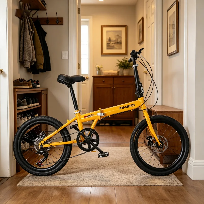 จักรยานพับได้ล้อซี่ลวดสีเหลือง - Commuting With Bike บทวิจารณ์และราคา