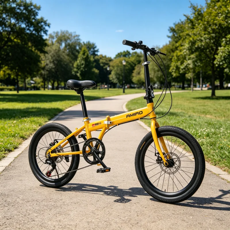 จักรยานพับได้ล้อซี่ลวดสีเหลือง - Commuting With Bike บทวิจารณ์และราคา