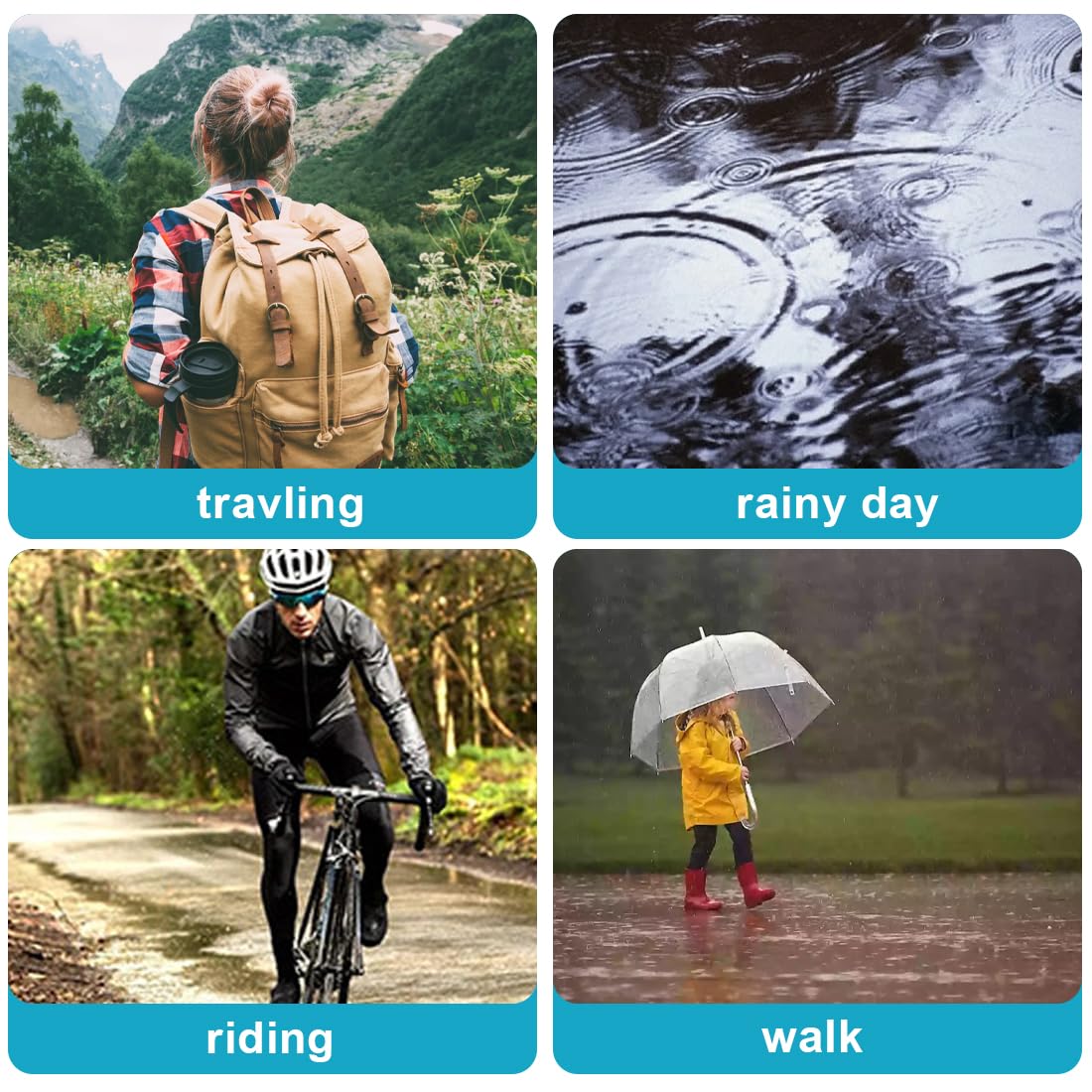 เสื้อกันฝนผู้ใหญ่แบบกันน้ำ ทนล - Cycling Commuter Rain Gear บทวิจารณ์และราคา