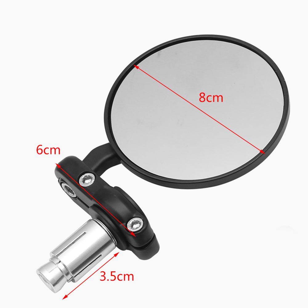 2pcs กระจกรถจักรยานยนต์รอบบาร์ - Mirror Handlebar Convex บทวิจารณ์และราคา